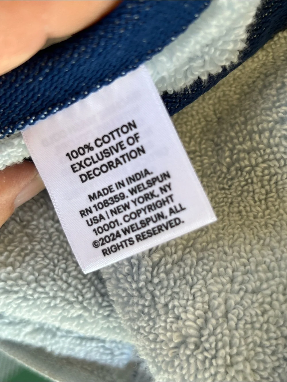 Martha Stewart Everyday Texture Striped Bath Towel in Blue Drop